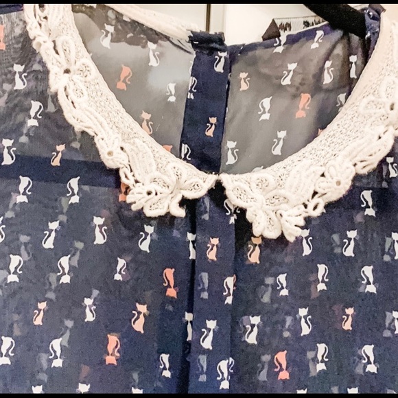 Zara cat print top size S - Picture 4 of 5